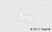 Silver Style 3D Map of Mani, single color outside