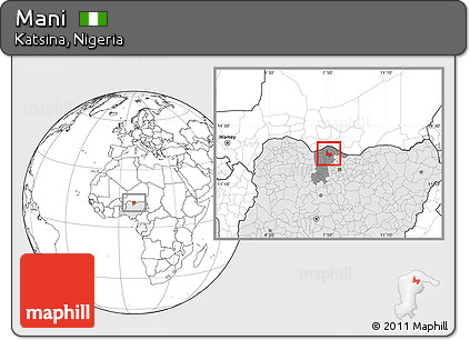 Blank Location Map of Mani, highlighted country, highlighted parent region
