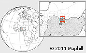 Blank Location Map of Mani, highlighted country, highlighted parent region