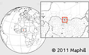 Blank Location Map of Mani, highlighted parent region