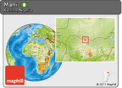 Physical Location Map of Mani