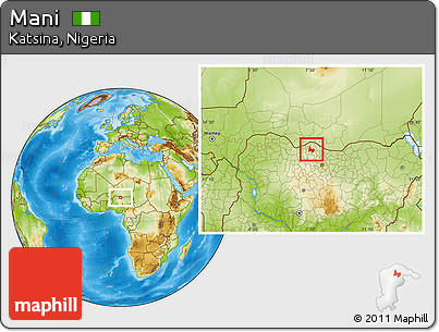 Physical Location Map of Mani