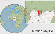 Savanna Style Location Map of Mani, highlighted country, highlighted parent region, hill shading