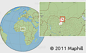 Savanna Style Location Map of Mani, highlighted parent region
