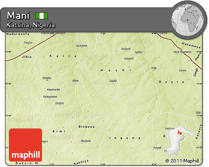 Physical Map of Mani