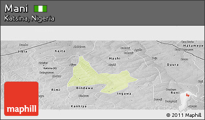 Physical Panoramic Map of Mani, desaturated