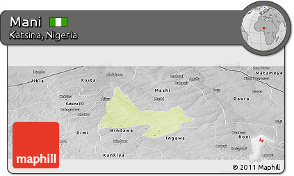 Physical Panoramic Map of Mani, desaturated