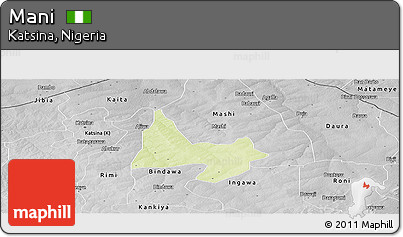 Physical Panoramic Map of Mani, desaturated