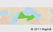 Political Panoramic Map of Mani, lighten