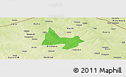 Political Panoramic Map of Mani, physical outside