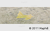 Satellite Panoramic Map of Mani, semi-desaturated