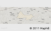 Shaded Relief Panoramic Map of Mani, semi-desaturated