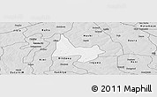 Silver Style Panoramic Map of Mani