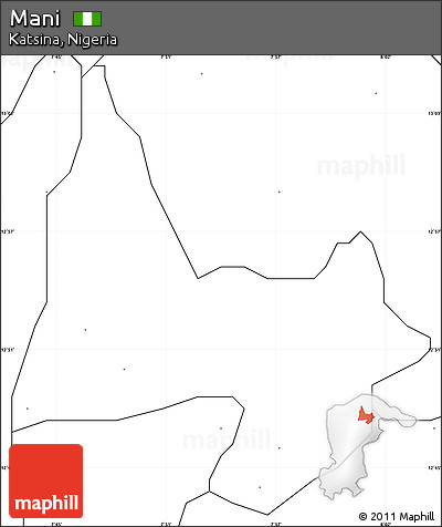Blank Simple Map of Mani, no labels