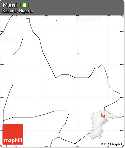Blank Simple Map of Mani, no labels