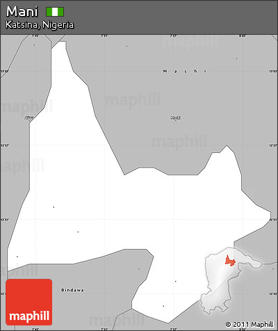 Gray Simple Map of Mani