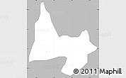 Gray Simple Map of Mani, single color outside