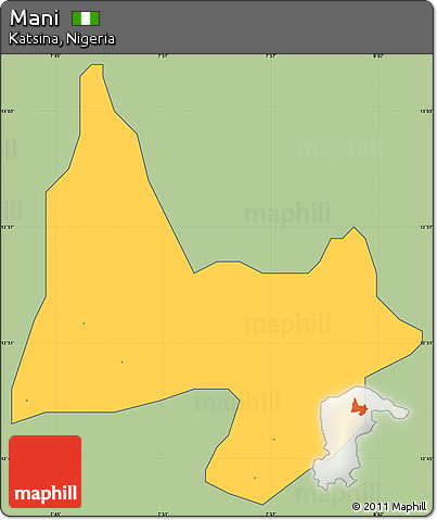Savanna Style Simple Map of Mani, cropped outside