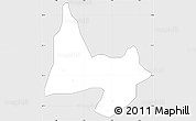 Silver Style Simple Map of Mani, single color outside