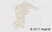 Shaded Relief Map of Katsina, cropped outside