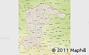 Shaded Relief Map of Katsina, physical outside