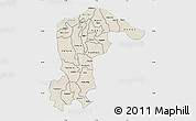 Shaded Relief Map of Katsina, single color outside