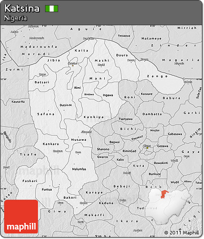 Silver Style Map of Katsina