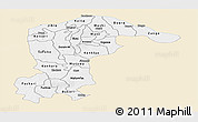 Classic Style Panoramic Map of Katsina, single color outside