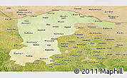 Physical Panoramic Map of Katsina, satellite outside