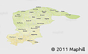 Physical Panoramic Map of Katsina, single color outside