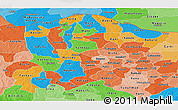 Political Panoramic Map of Katsina, political shades outside