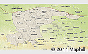 Shaded Relief Panoramic Map of Katsina, physical outside