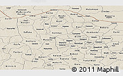 Shaded Relief Panoramic Map of Katsina