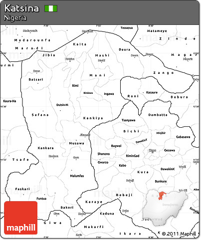 Blank Simple Map of Katsina