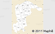 Classic Style Simple Map of Katsina, single color outside