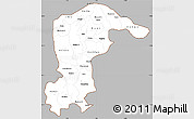 Gray Simple Map of Katsina, cropped outside