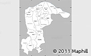 Gray Simple Map of Katsina, single color outside
