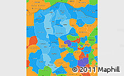 Political Shades Simple Map of Katsina, political outside