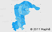 Political Shades Simple Map of Katsina, single color outside