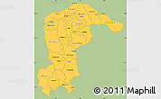 Savanna Style Simple Map of Katsina, single color outside