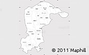 Silver Style Simple Map of Katsina, cropped outside