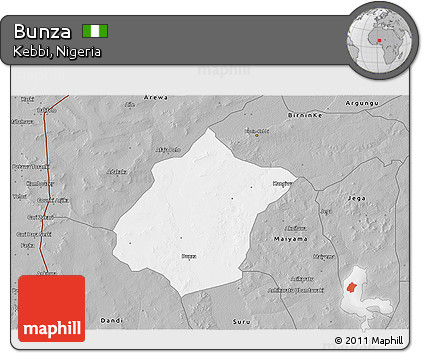 Gray 3D Map of Bunza