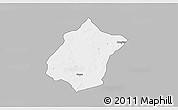 Gray 3D Map of Bunza, single color outside