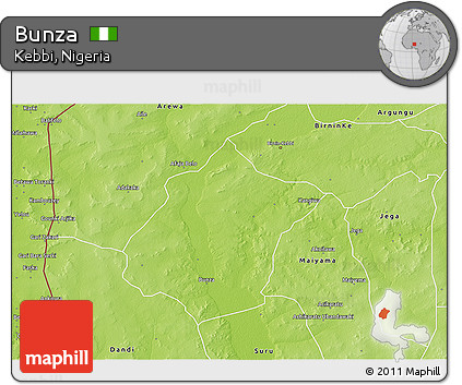 Physical 3D Map of Bunza