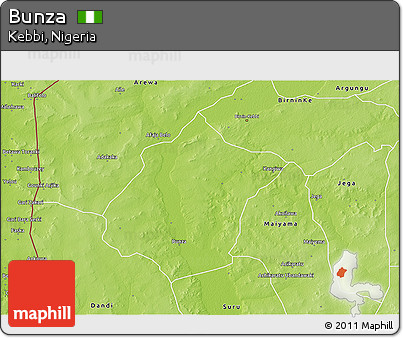 Physical 3D Map of Bunza