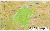 Physical 3D Map of Bunza, satellite outside