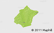 Physical 3D Map of Bunza, single color outside