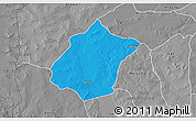 Political 3D Map of Bunza, desaturated