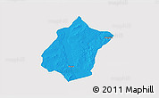 Political 3D Map of Bunza, single color outside
