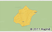 Savanna Style 3D Map of Bunza, single color outside